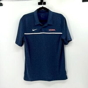 Nike UCONN Huskies On Field Performance Polo - Navy/White - Medium